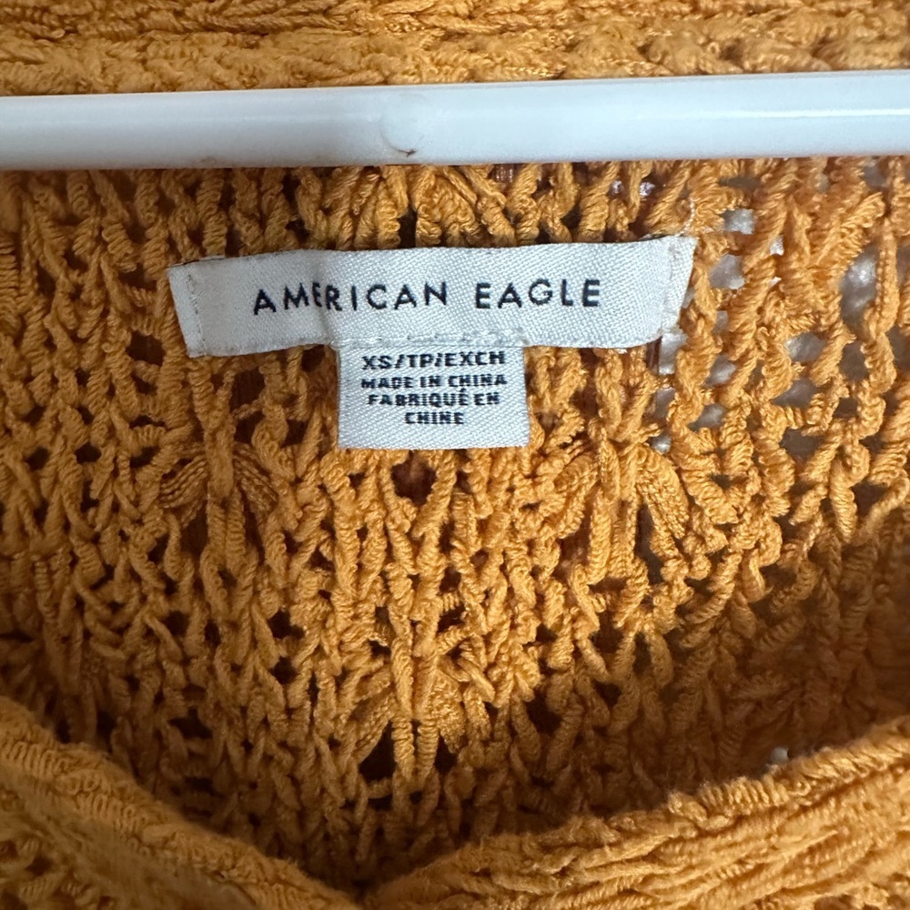 American Eagle Outfitters Golden Knit Cardigan Boho Cottagecore - Picture 3 of 3